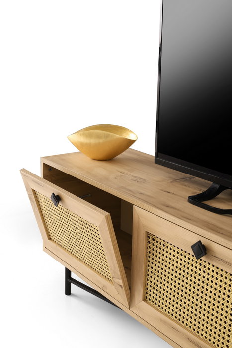 Hanah Home Hapsiyas 180 Soporte de TV Roble y Negro